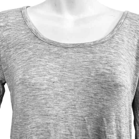 Easel Womens Gray Knit Stretch Tunic Longline Lagenlook Whimsigoth Top T Shirt S - Picture 6 of 16
